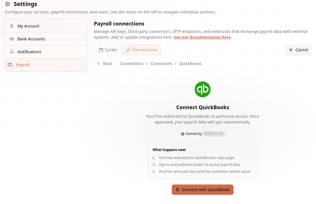 Connect QuickBooks — OAuth