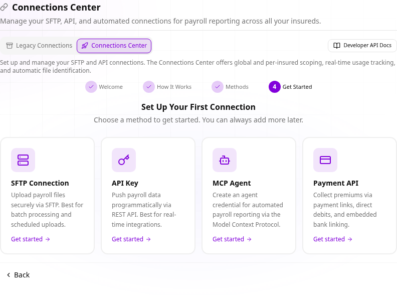 Choose SFTP scope — global or per-insured